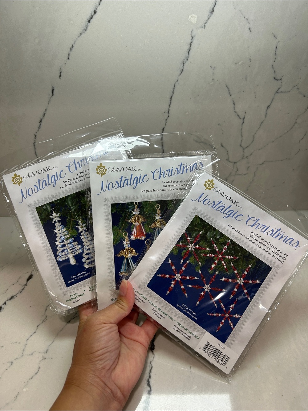Solid Oak Inc. Nostalgic Christmas Ornament Kits - Red, Green, White, Blue